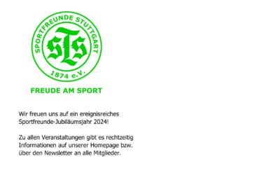 Veranstaltungen Vereinsjubiläum 2024 – 150 Jahre Sportfreunde