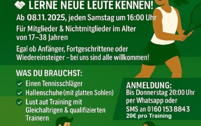 Offenes Tennistraining für Erwachsene
